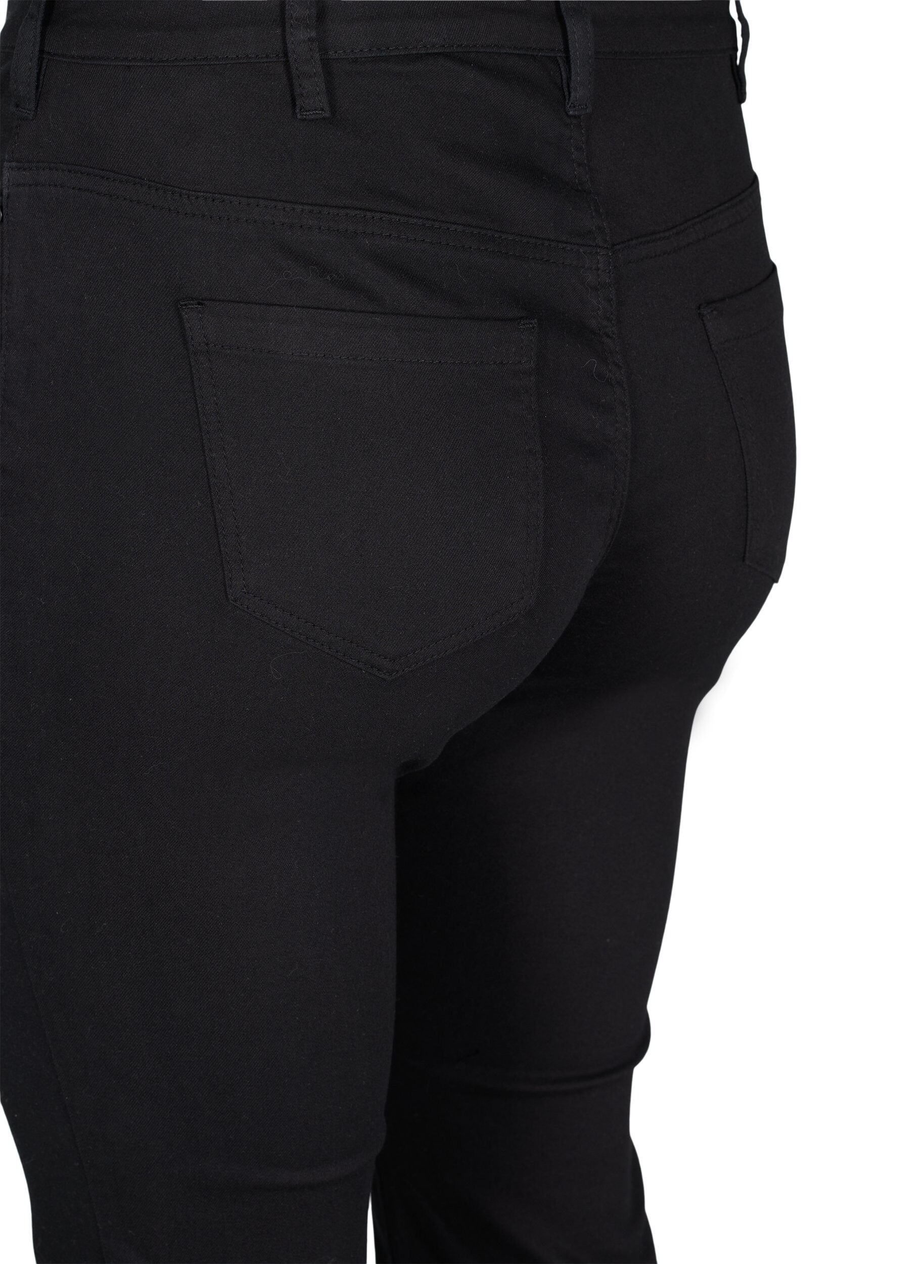 Zizzi Ellen bootcut-farkut korkealla vy&ouml;t&auml;r&ouml;ll&auml;, Black, Packshot image number 3