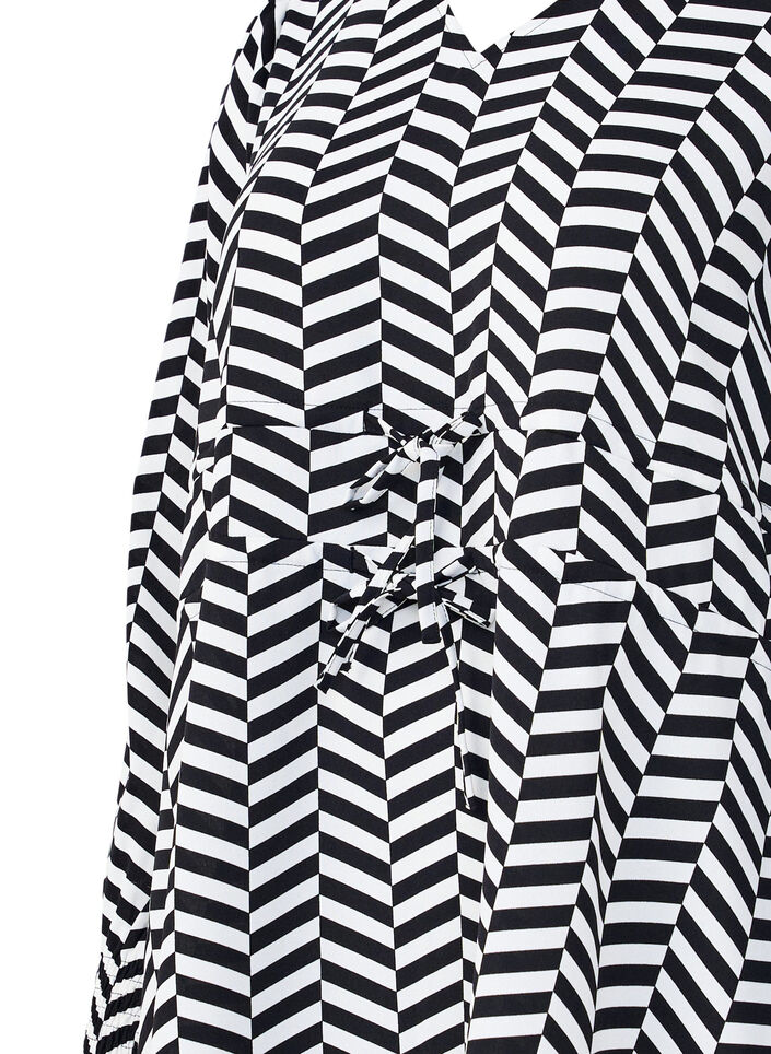 Mekko, jossa on solmittavat vyötärönauhat, Musta, Packshot image number 2