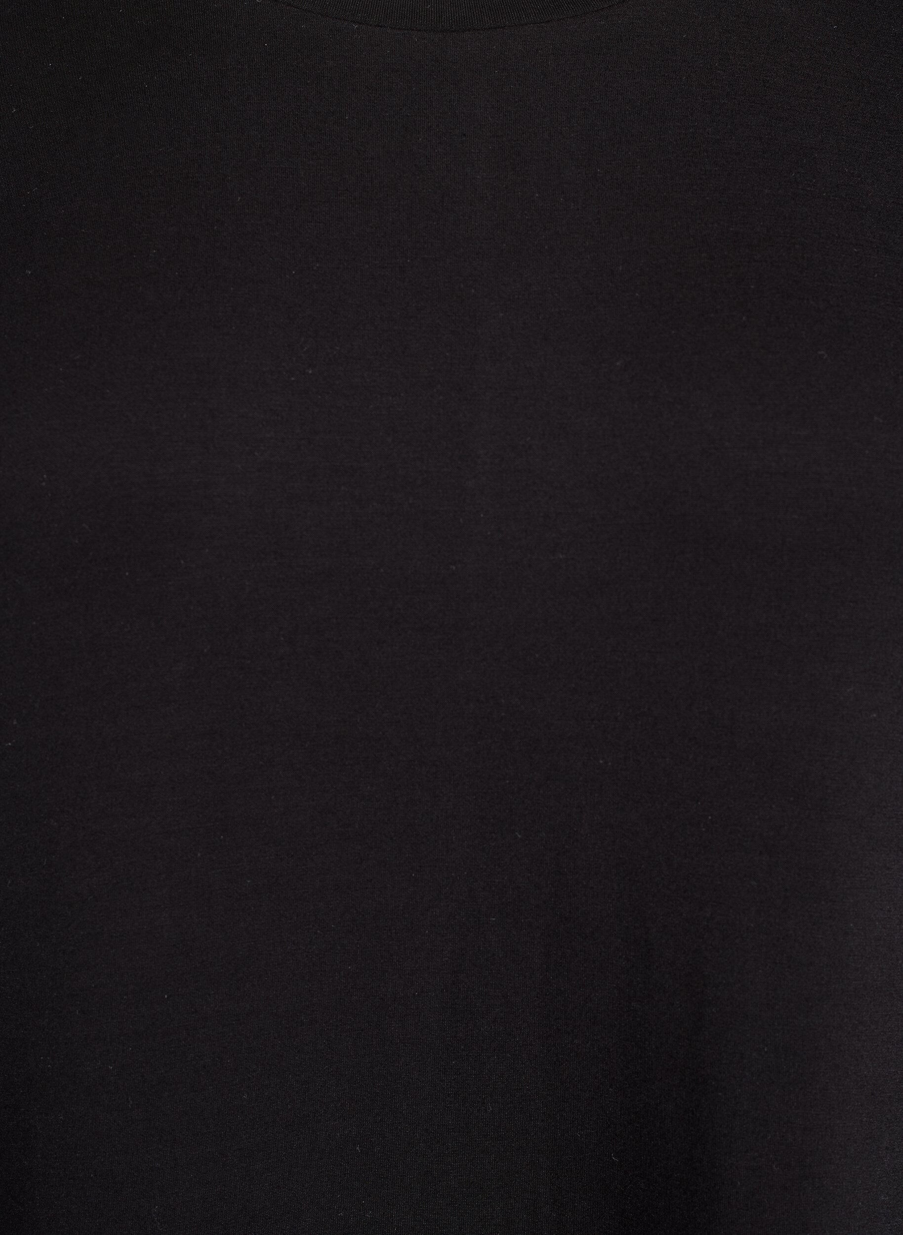 Zizzi T-paitamekko jerseyst&auml; sivuhalkioilla, Musta, Packshot image number 2