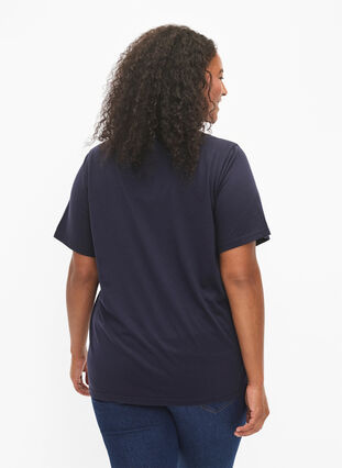 FLASH – kuviollinen t-paita, Navy Bl Rose Gold, Model image number 1