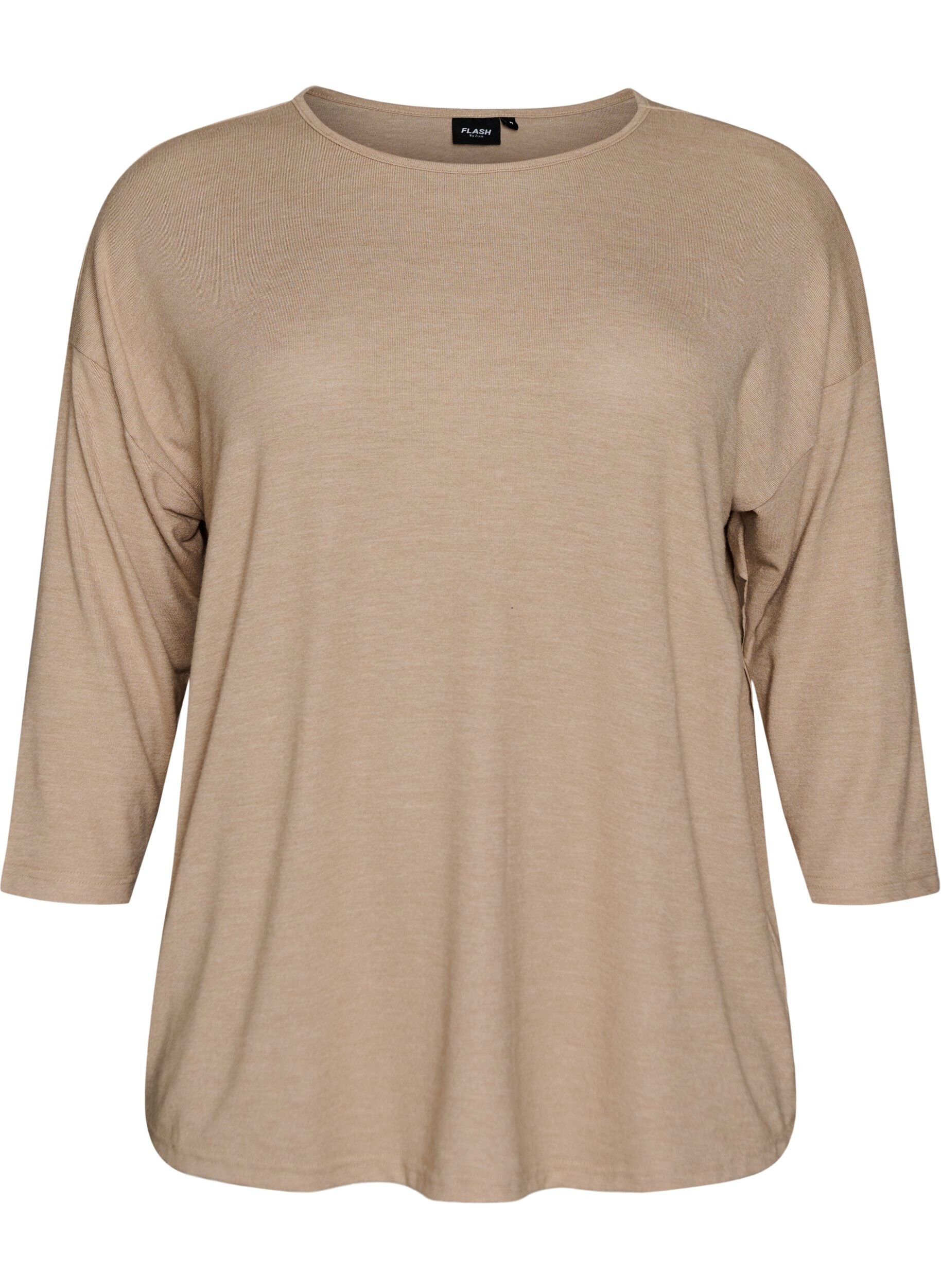 ZizziJerseypusero 3/4-hihoilla, Beige, Packshot image number 0