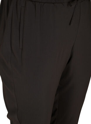 Klassiset housut nyörillä ja joustoreunuksella , Black, Packshot image number 2