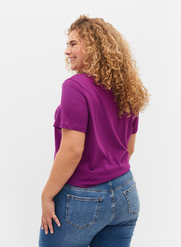 Puuvillainen t-paita painatuksella, Grape Juice, Model image number 1