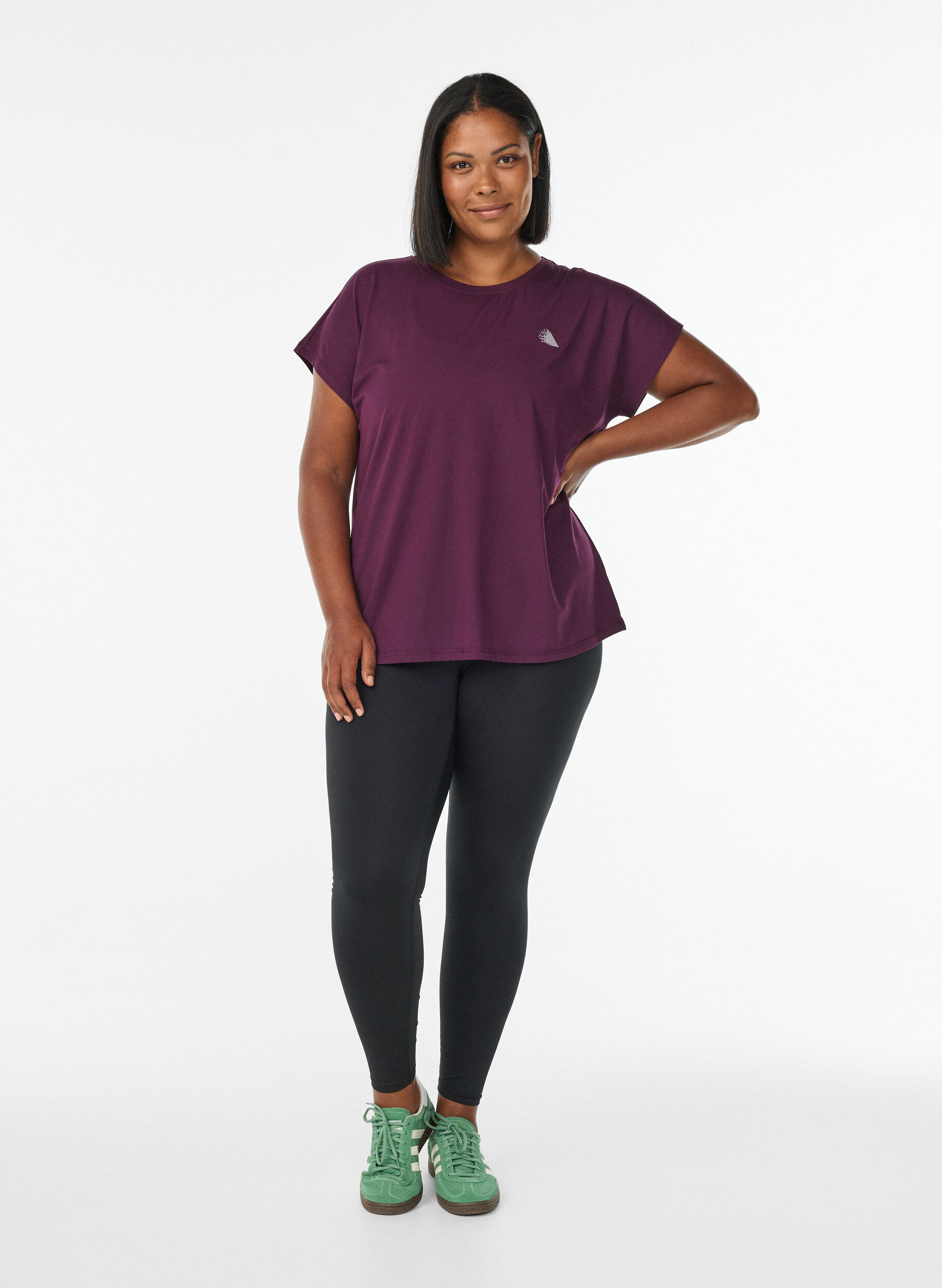 ZizziYksiv&auml;rinen treeni-T-paita, Violetti, Model image number 1