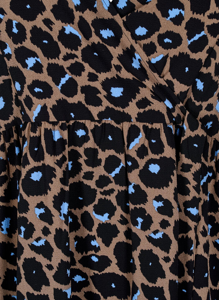 Kietaisumekko lyhyillä hihoilla, Fossil w.Bl.Leo AOP, Packshot image number 2