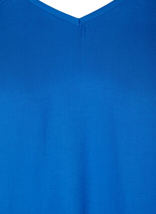 A-mallinen pusero v-aukolla ja 3/4-hihoilla , Princess Blue, Packshot image number 2
