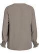 Pusero smock-kalvosimilla ja v-p&auml;&auml;ntiell&auml;, Beige, Packshot image number 1