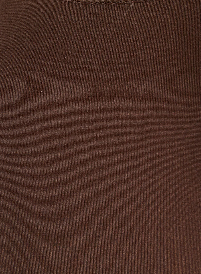Hienoneulepusero lyhyill&auml; hihoilla, Ruskea, Packshot image number 2