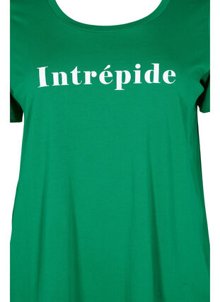 Lyhythihainen puuvillainen t-paita tekstipainatuksella, Jolly Green, Packshot image number 2