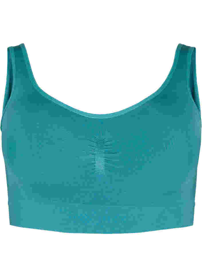 Pehmeät rintaliivit ilman toppausta, Green-Blue Slate, Packshot image number 0