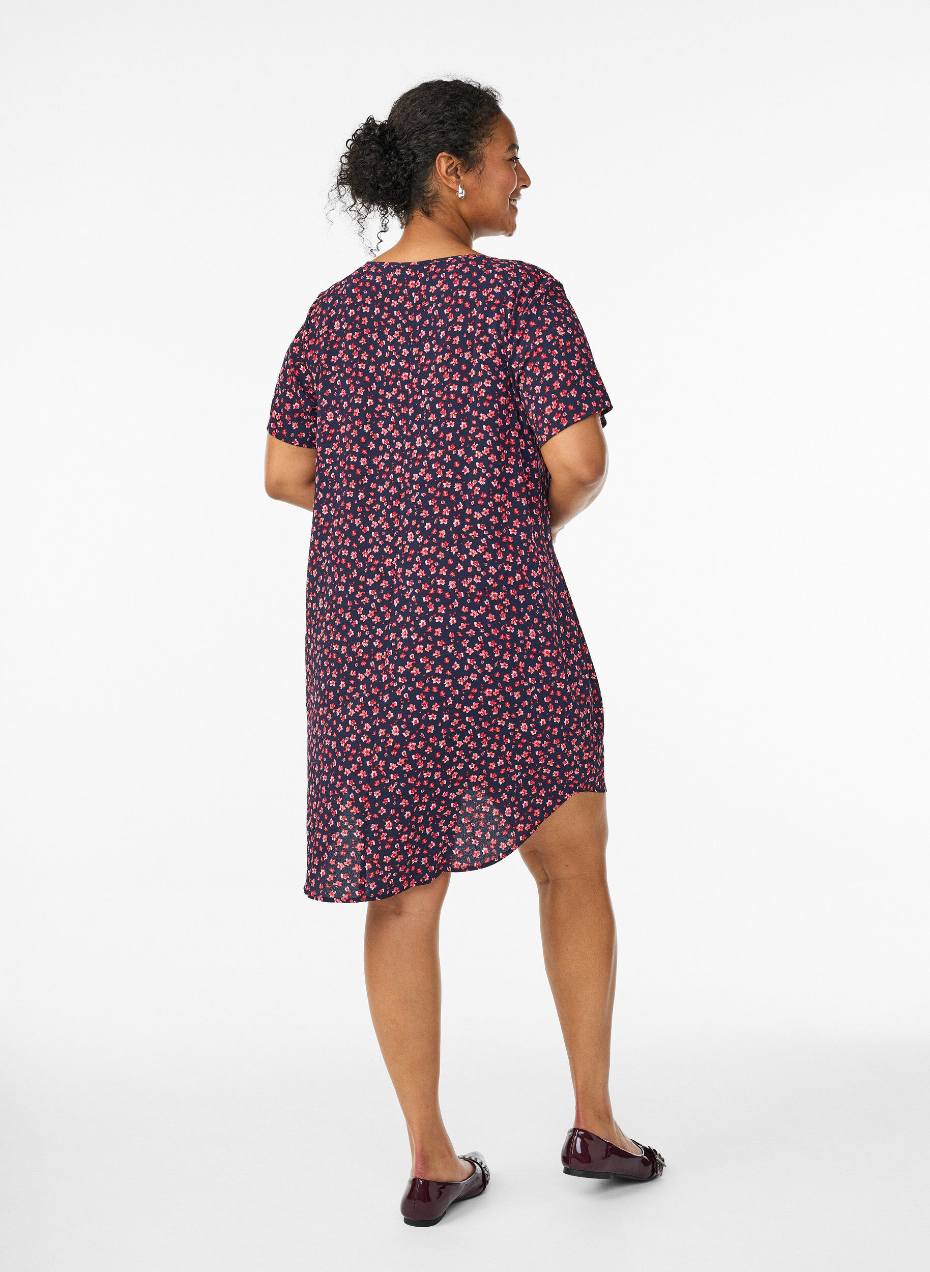 ZizziLyhythihainen, kuvioitu mekko, Sininen, Model image number 2