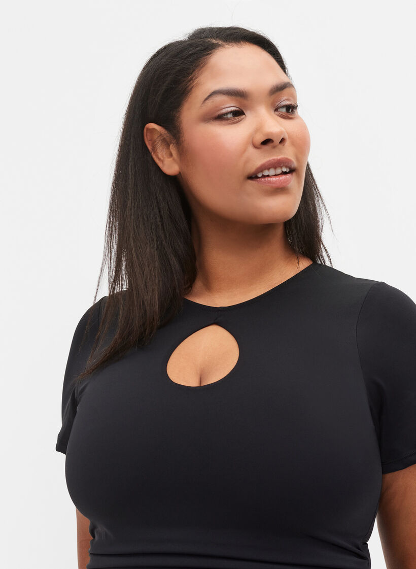 Lyhythihainen uimapuku, Black, Model image number 2