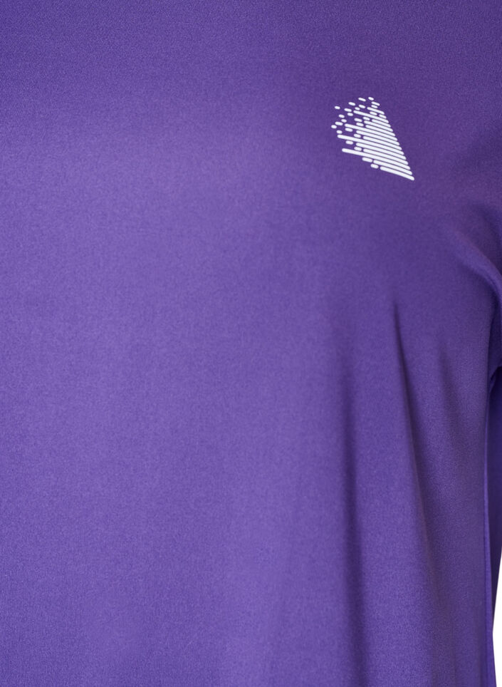 Yksiv&auml;rinen treeni-T-paita, Violetti, Packshot image number 2