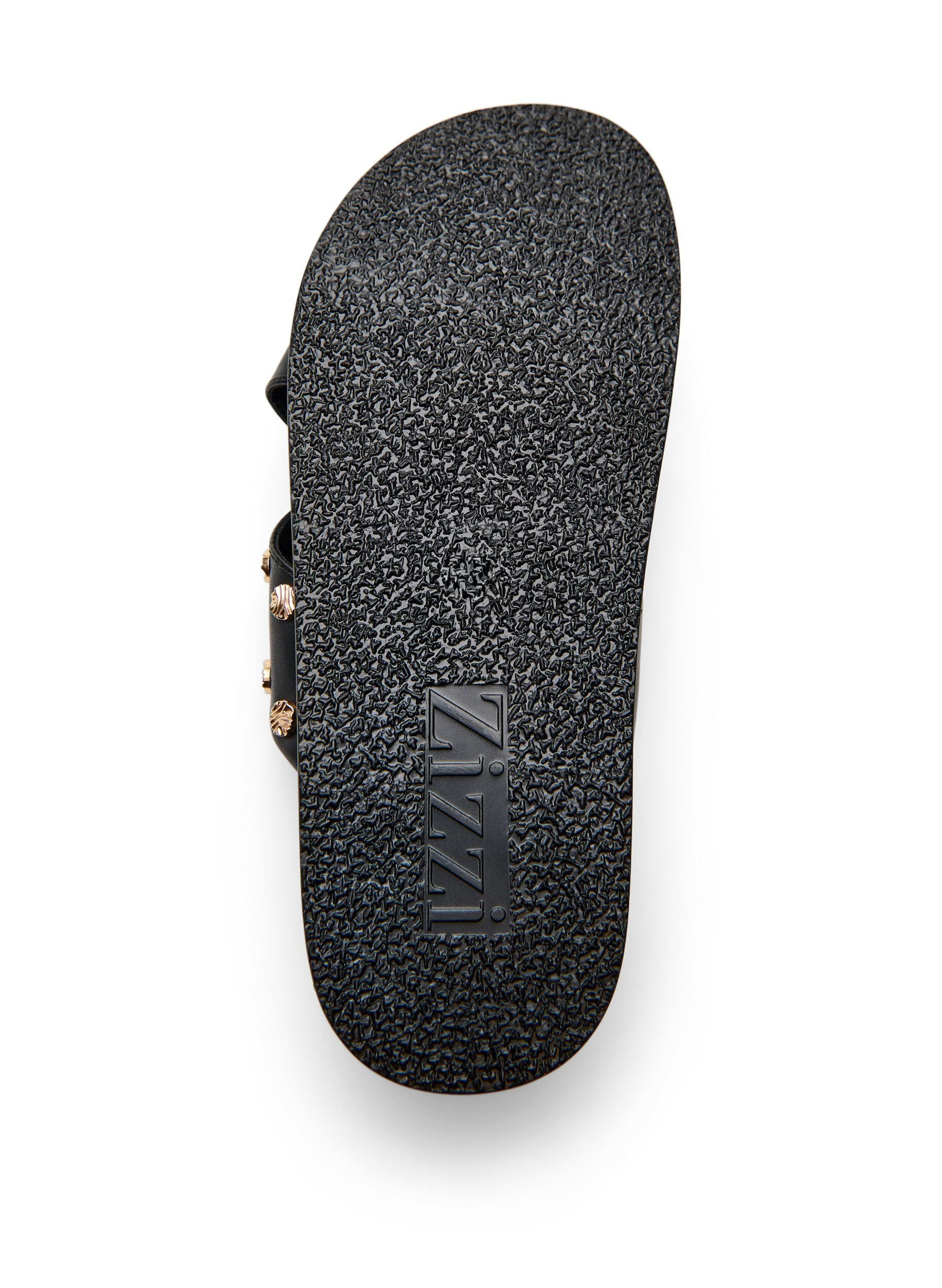 Zizzi Sandaalit ristikk&auml;isill&auml; remmeill&auml; ja koristeellisilla niiteill&auml;, Musta, Packshot image number 4