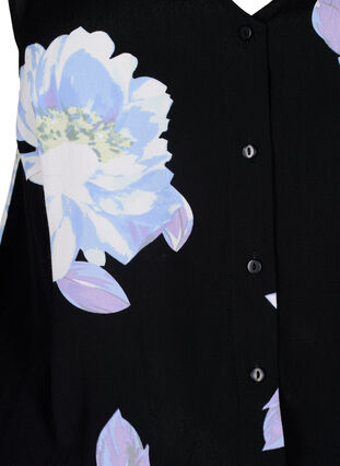 Hihaton viskoosihaalari, Black Big Flower AOP, Packshot image number 2