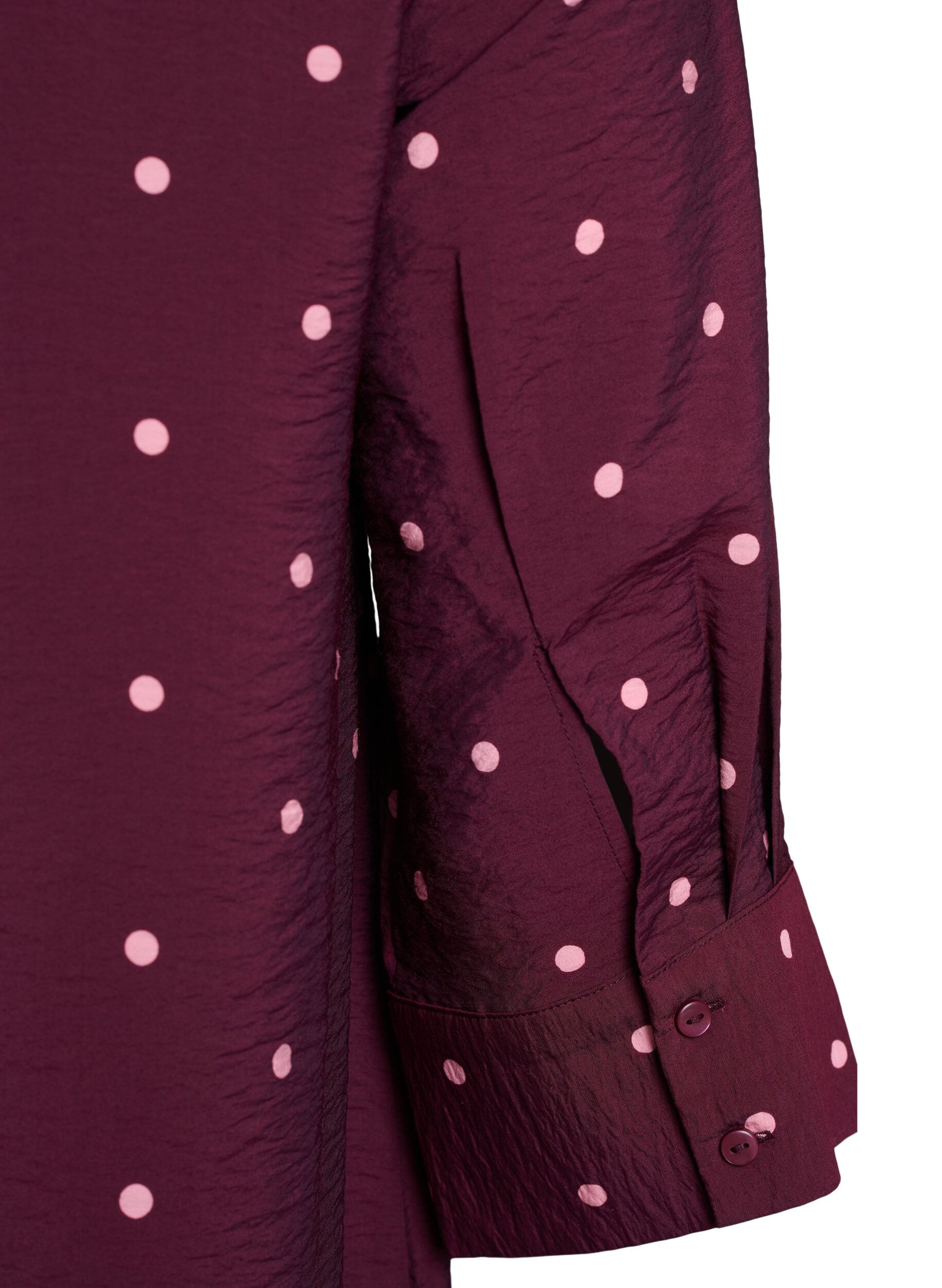 ZizziLyhyt mekko kauluksella ja rintataskulla, Punainen, Packshot image number 3