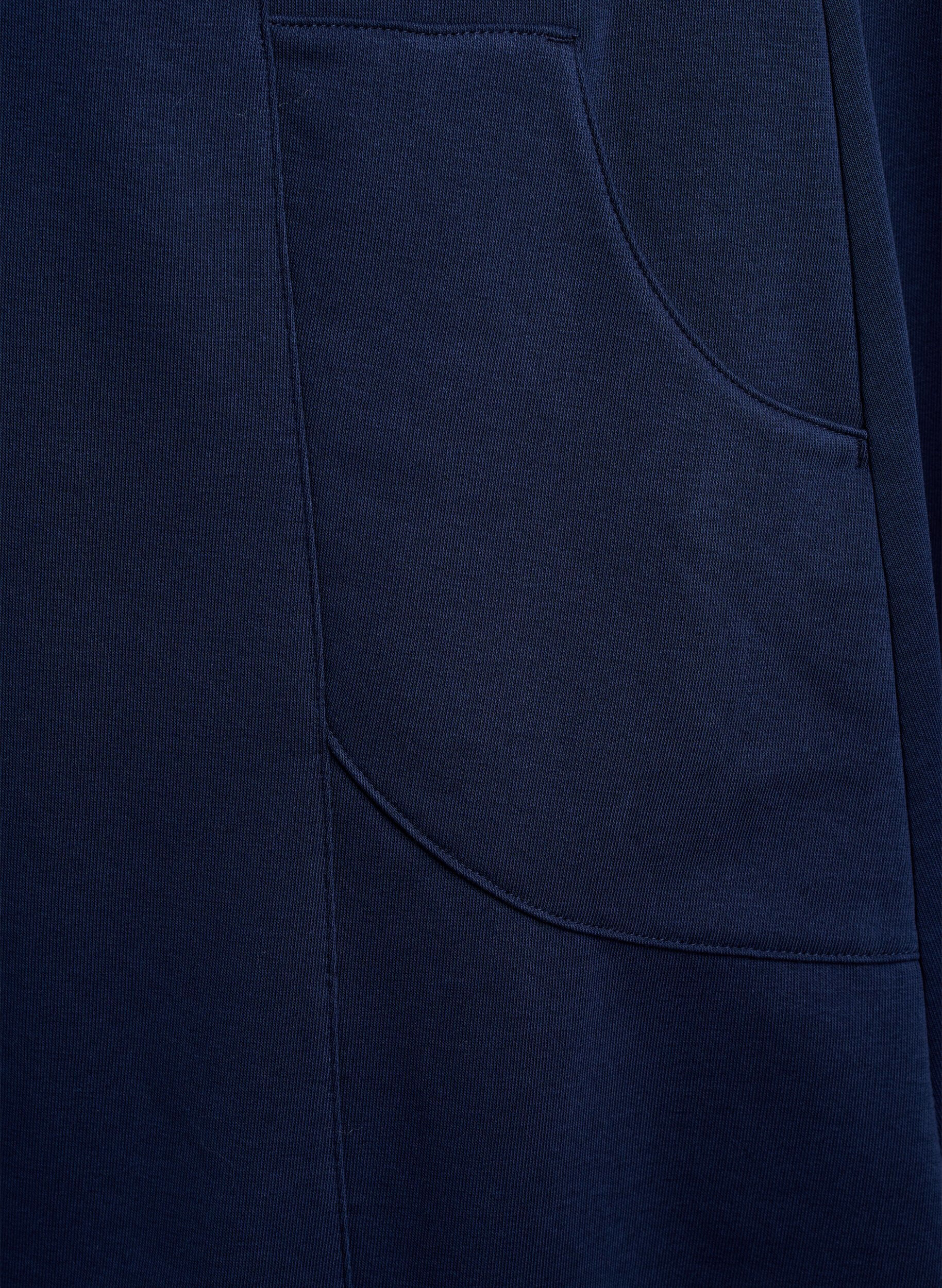 Zizzi Jerseymekko lyhyill&auml; hihoilla ja taskuilla, Sininen, Packshot image number 3