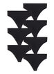 7-pack puuvillaiset stringit, Musta, Packshot image number 0