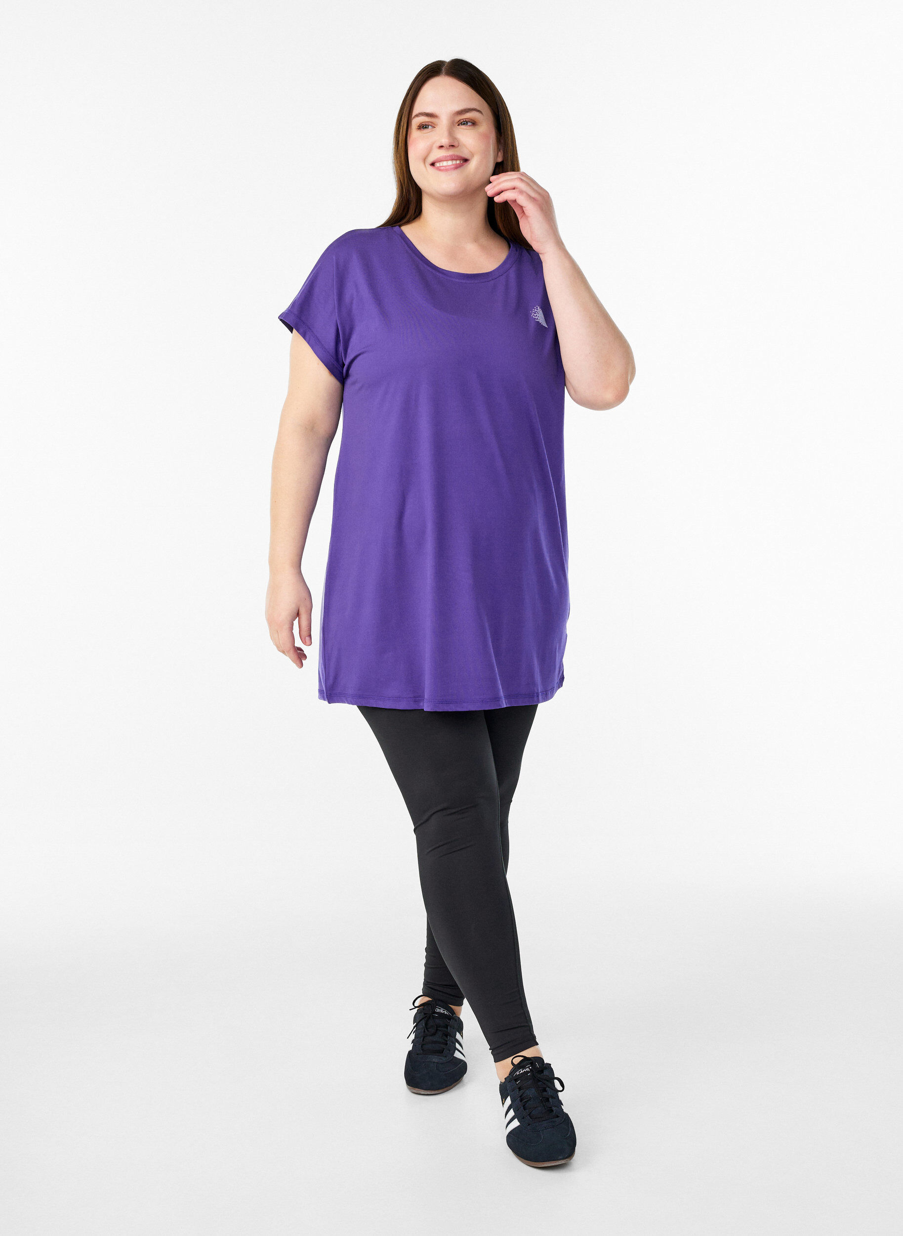 ZizziPitk&auml; treenipaita, Violetti, Model image number 1
