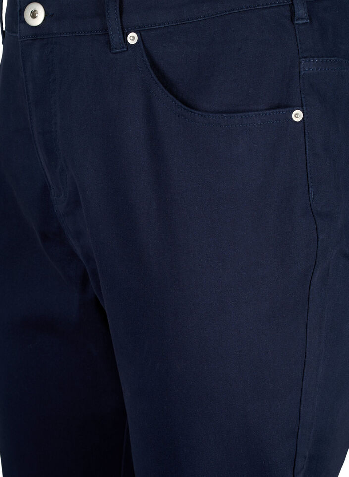 Korkeavyötäröiset väljät polvihousut englantilaisella kirjailulla, Night Sky, Packshot image number 2