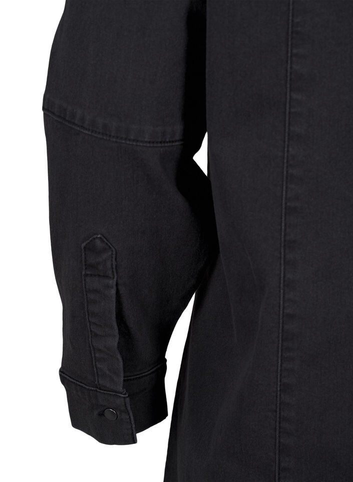 A-mallinen farkkumekko vetoketjulla, Grey Washed, Packshot image number 3