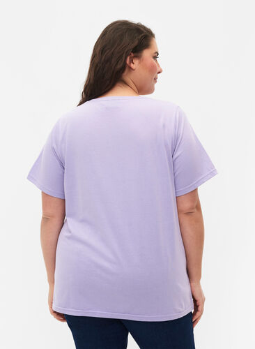 FLASH – kuviollinen t-paita, Lavender, Model image number 1