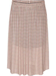 Ruutukuosinen mesh-midihame, Beige