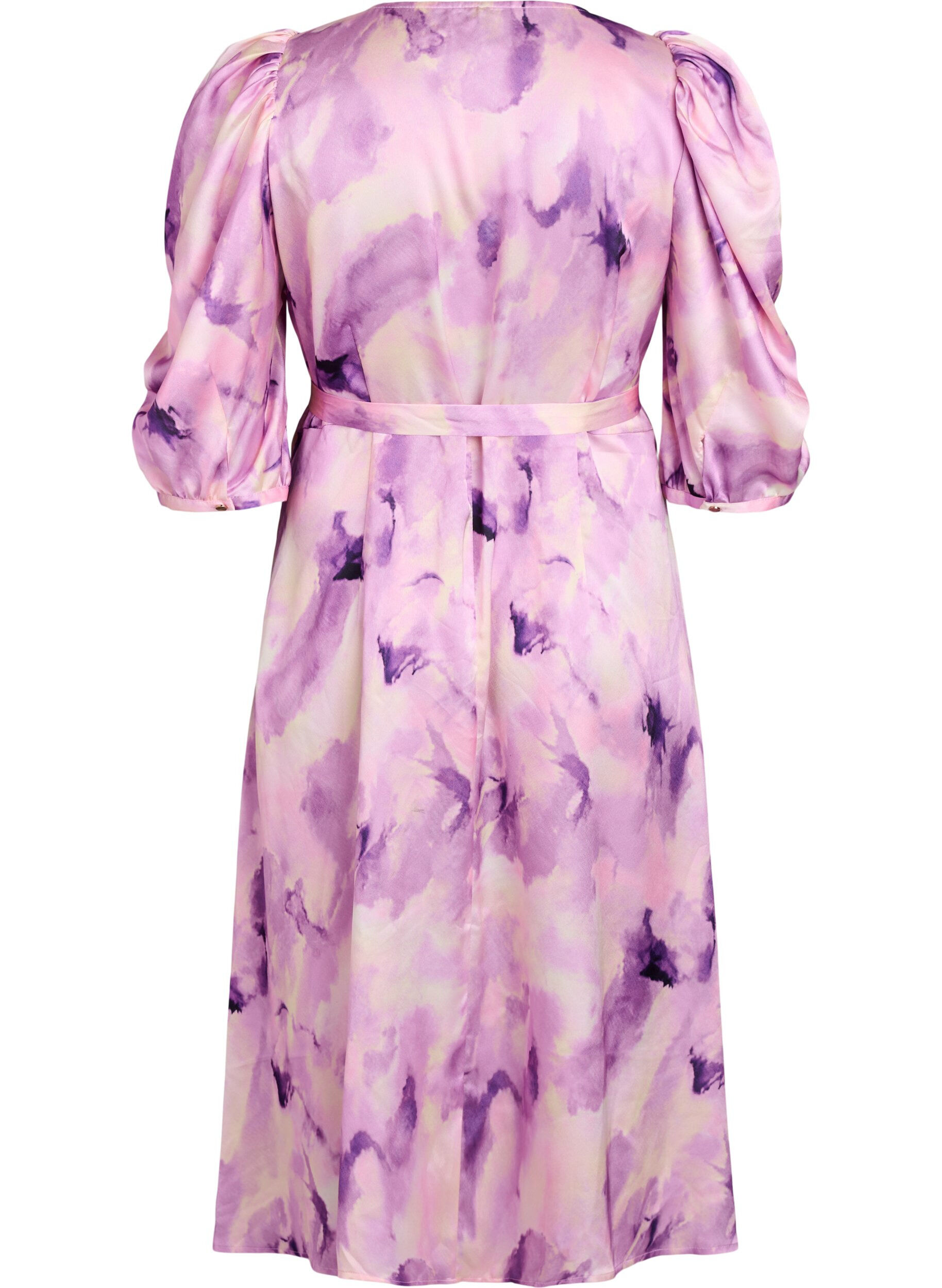 ZizziLyhythihainen juhlamekko vy&ouml;nauhalla, Violetti, Packshot image number 1