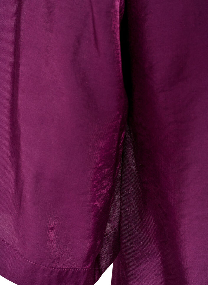 Kiilt&auml;v&auml; tunika V-p&auml;&auml;ntiell&auml; ja 3/4-hihoilla, Violetti, Packshot image number 3
