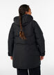 Vett&auml;hylkiv&auml; parka hupulla ja k&auml;yt&auml;nn&ouml;llisill&auml; yksityiskohdilla, Musta, Model image number 2