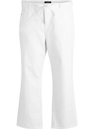 Suoristavat farkut solmittavalla vy&ouml;ll&auml;, Valkoinen