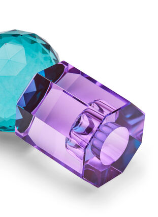 Kynttilänjalka kristallista, Violet/Petrol, Packshot image number 1