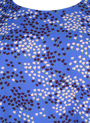 FLASH – Pitkähihainen smokattu ja kuviollinen pusero, Dazzling Blue AOP, Packshot image number 2