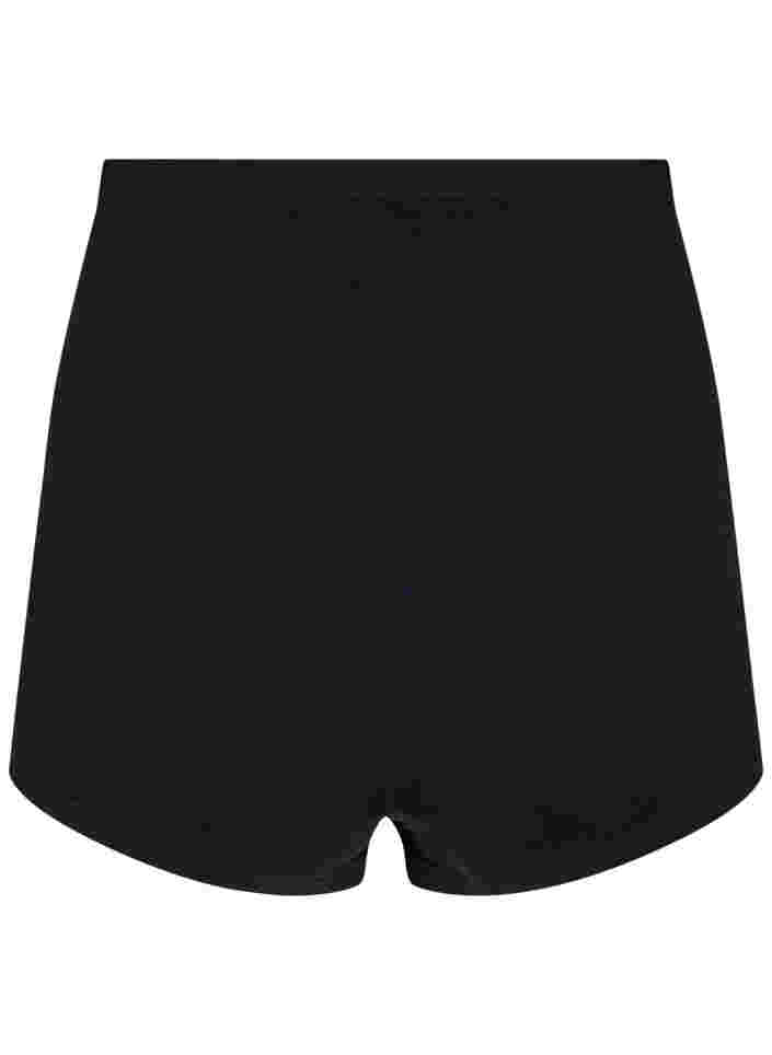 Saumattomat shortsit normaalilla vyötäröllä, Black, Packshot image number 1