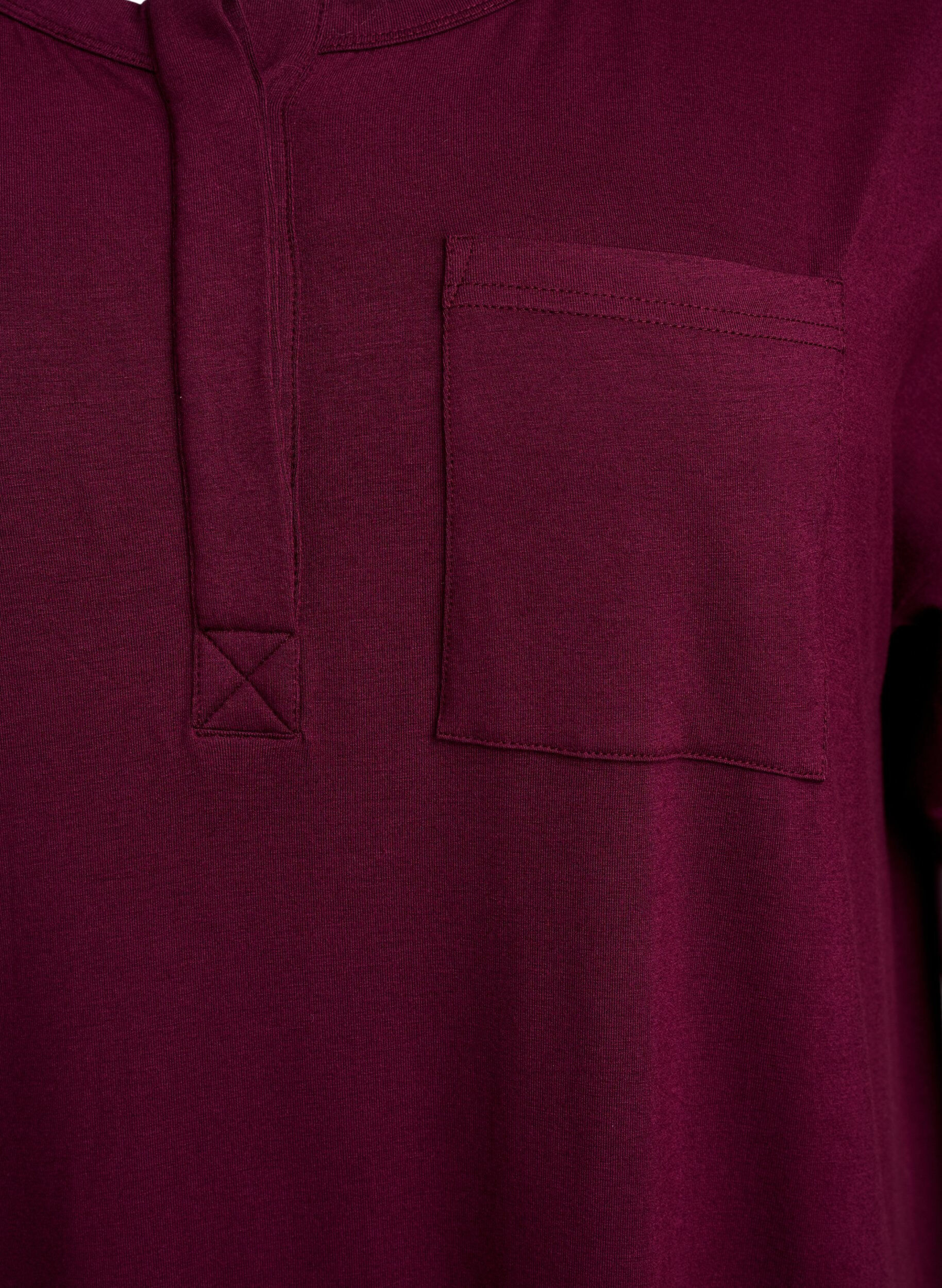 Zizzi Lyhythihainen y&ouml;paita viskoosista, Fig, Packshot image number 2