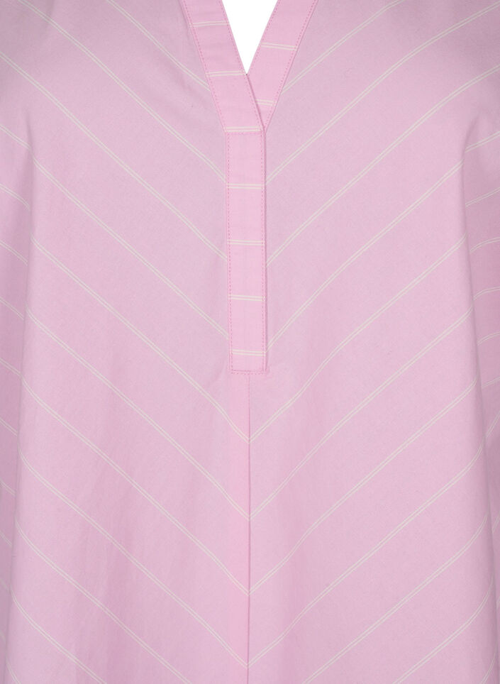 Raidallinen mekko luomupuuvillaa, Lilac Sachet, Packshot image number 2