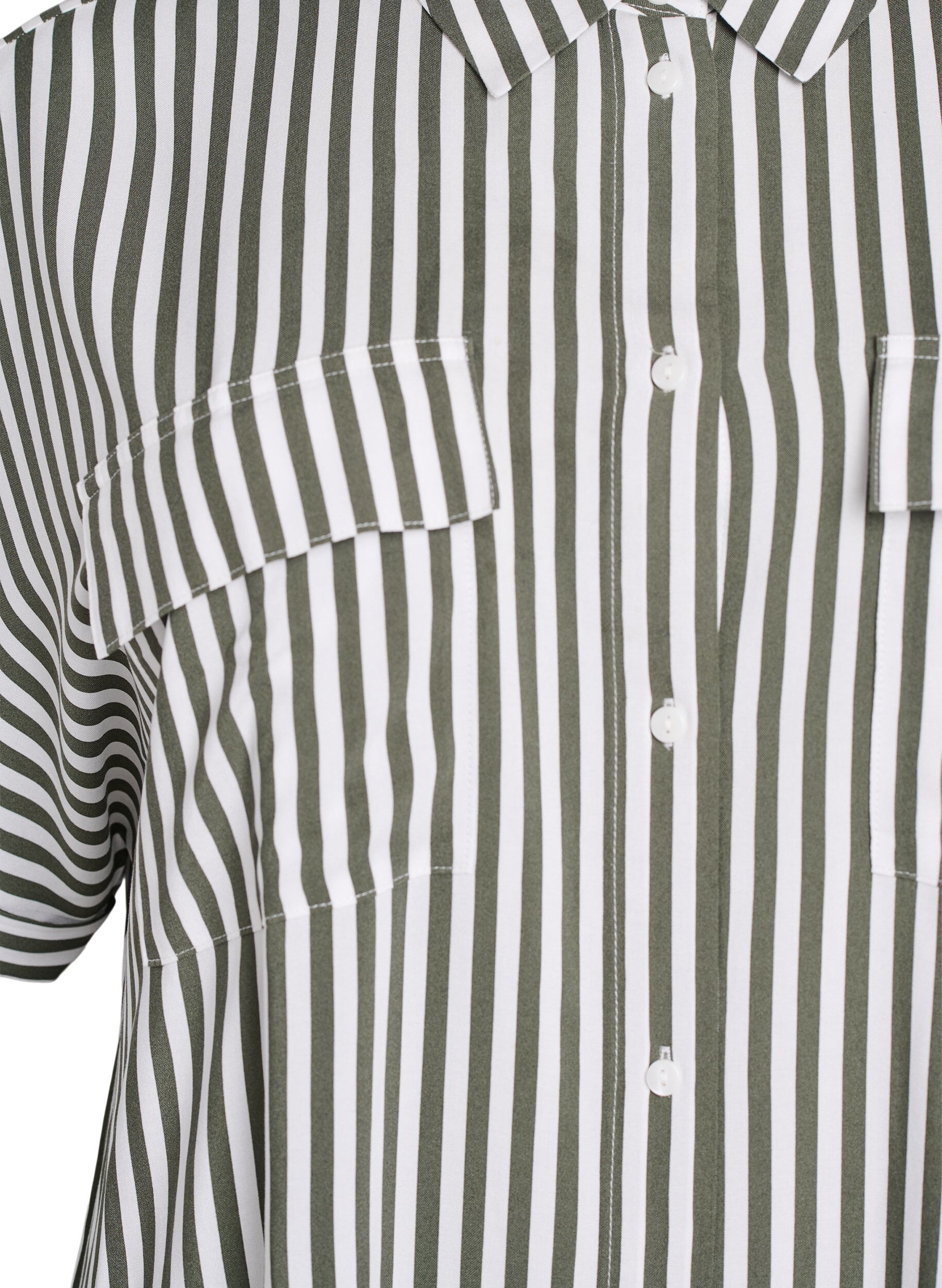 Zizzi Lyhythihainen pitk&auml; paitamekko, Vihre&auml;, Packshot image number 2