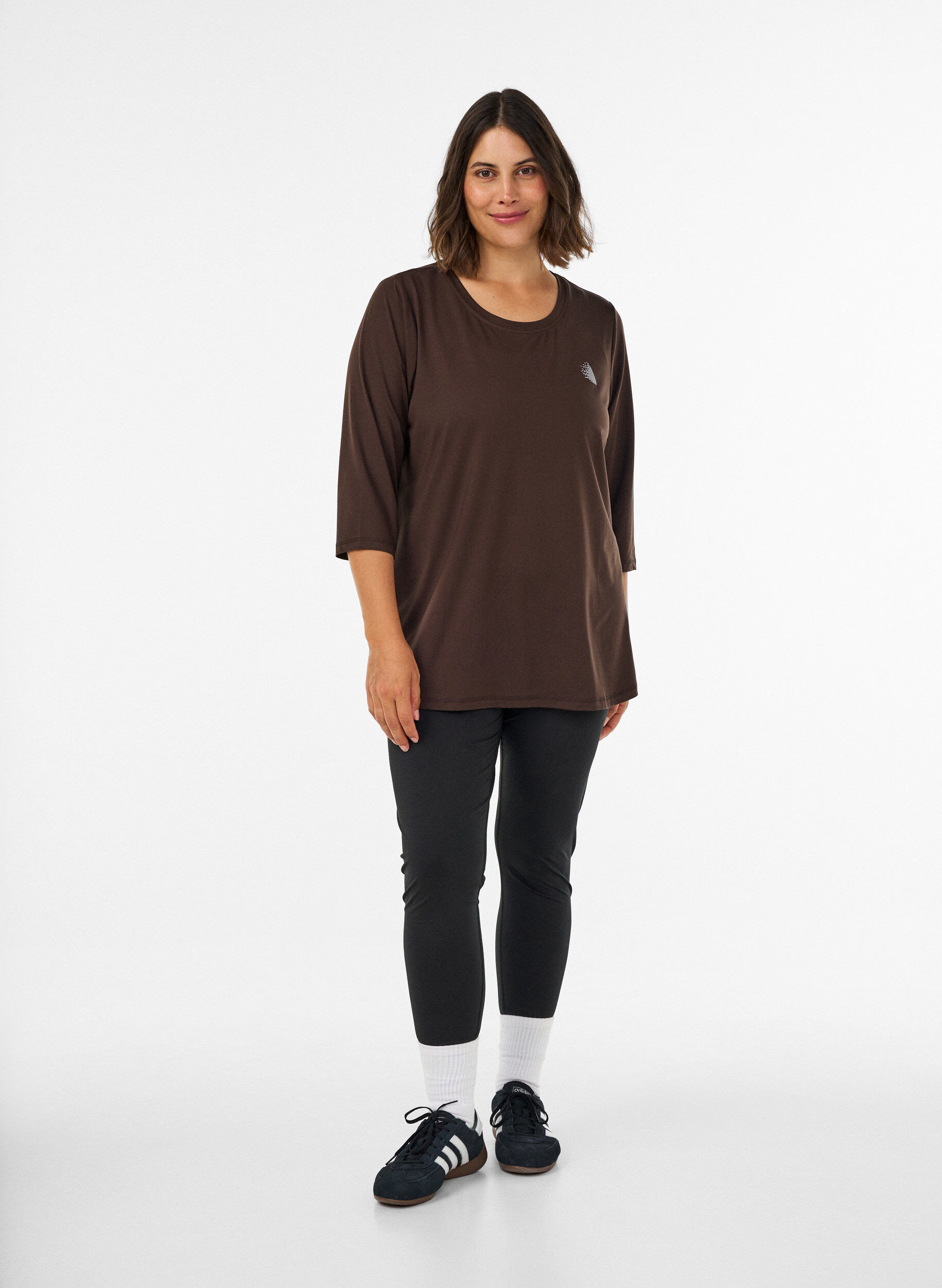 ZizziTreenipusero 3/4-hihoilla, Ruskea, Model image number 1