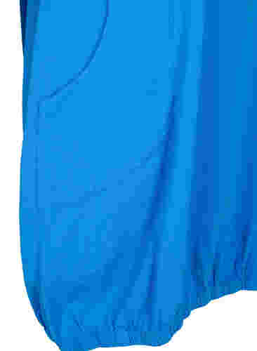 Lyhythihainen puuvillamekko, French Blue, Packshot image number 3