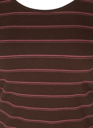 Raidallinen t-paita puuvillaa ribbauksella, Mole Stripe, Packshot image number 2