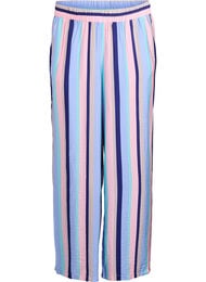 V&auml;lj&auml;t raidalliset viskoosihousut, Sininen