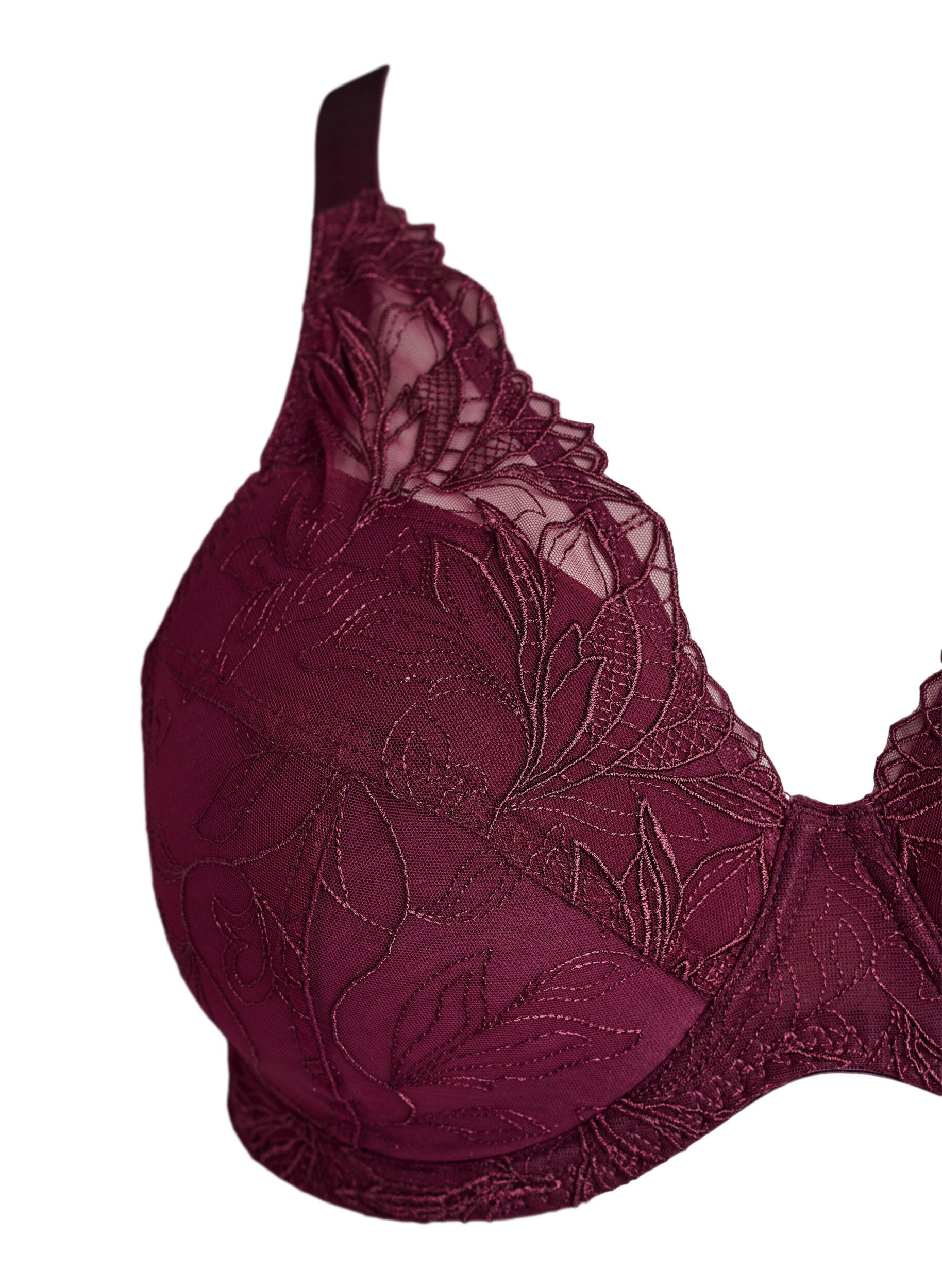 ZizziTopatut pitsirintaliivit kaaritukien kera, Punainen, Packshot image number 2