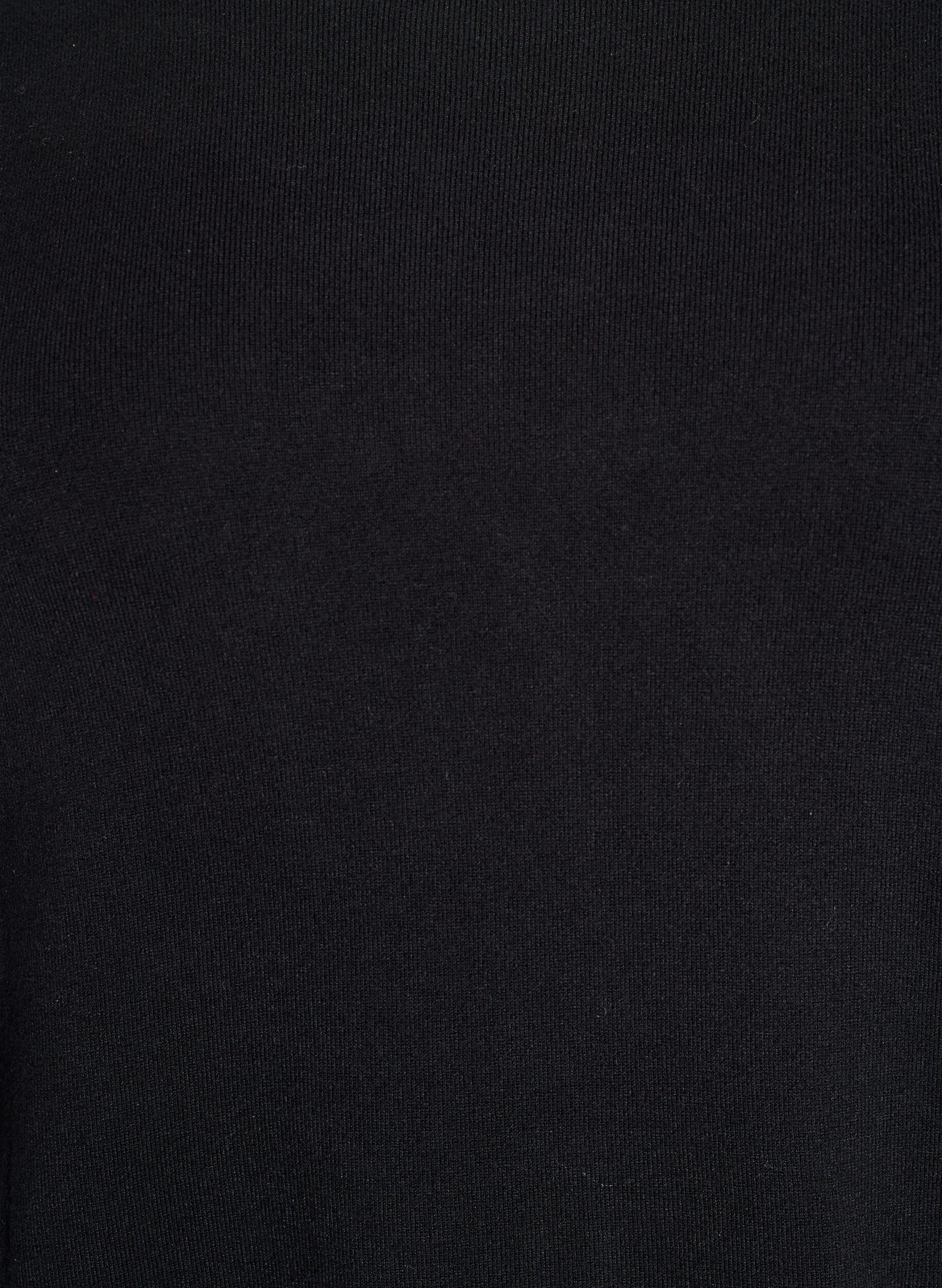 Zizzi Lyhythihainen viskoosineulepusero, Musta, Packshot image number 2