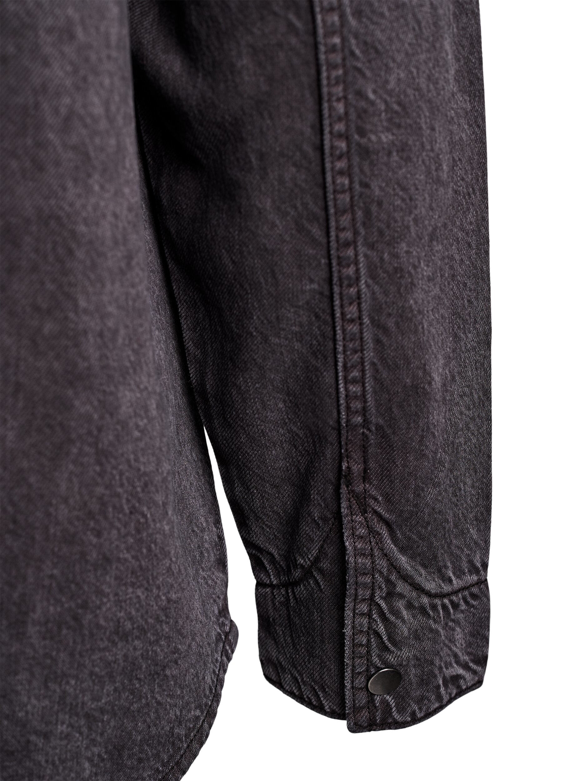 Zizzi Farkkupaita, jossa rintataskut, Harmaa, Packshot image number 3