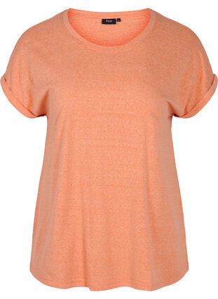 Meleerattu puuvillainen t-paita, Amberglow Melange, Packshot image number 0