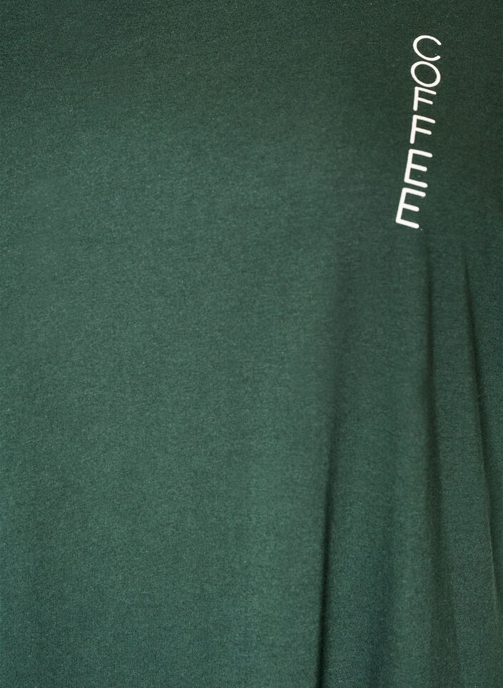 Midi-y&ouml;paita luomupuuvillasta, Vihre&auml;, Packshot image number 2