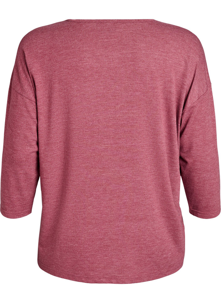 Jersey -pusero 3/4-hihoilla, Punainen, Packshot image number 1