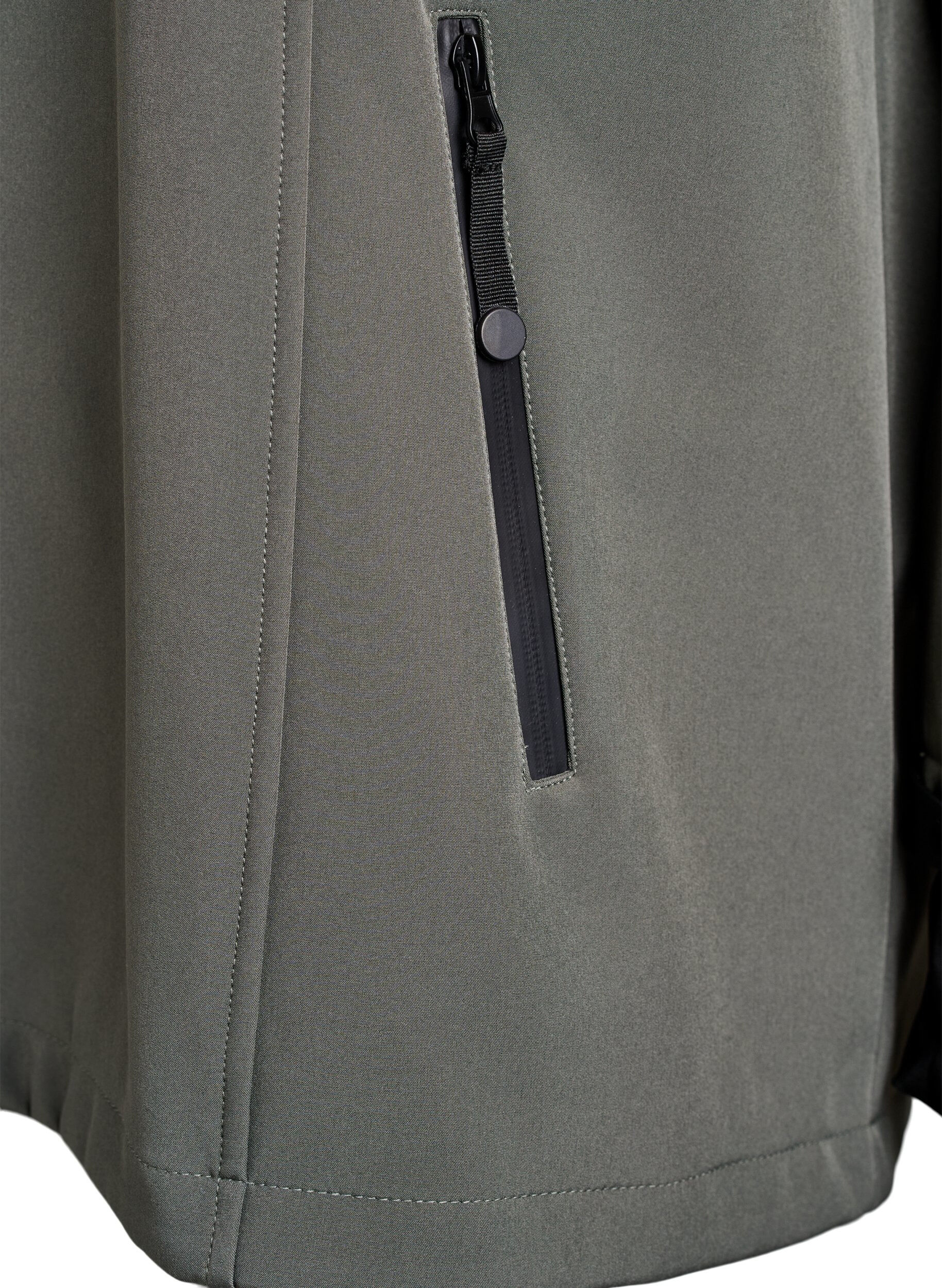 ZizziLyhyt softshell-takki irrotettavalla hupulla, Harmaa, Packshot image number 3