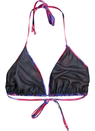 Kolmiomallinen bikiniyläosa printillä, Pink Flower AOP, Packshot image number 1