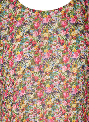 Lyhythihainen pusero kukkakuosilla , Pink Flower AOP, Packshot image number 2